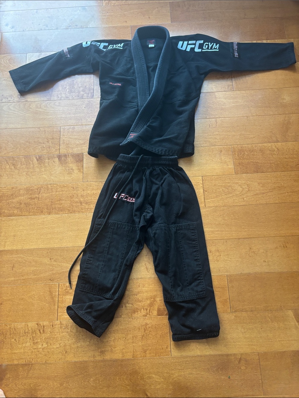 UFC Black Brazilian Jiu-Jitsu Gi with White Logos